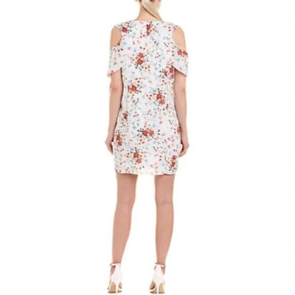 Parker Cold Shoulder Ruffle Shift Dress NWT - Picture 3 of 8